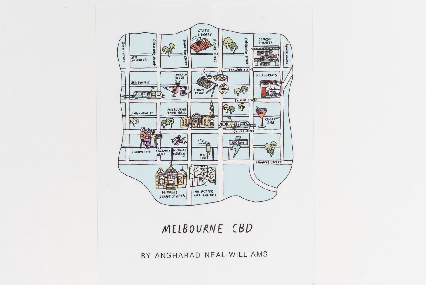 Melbourne CBD Tea Towel