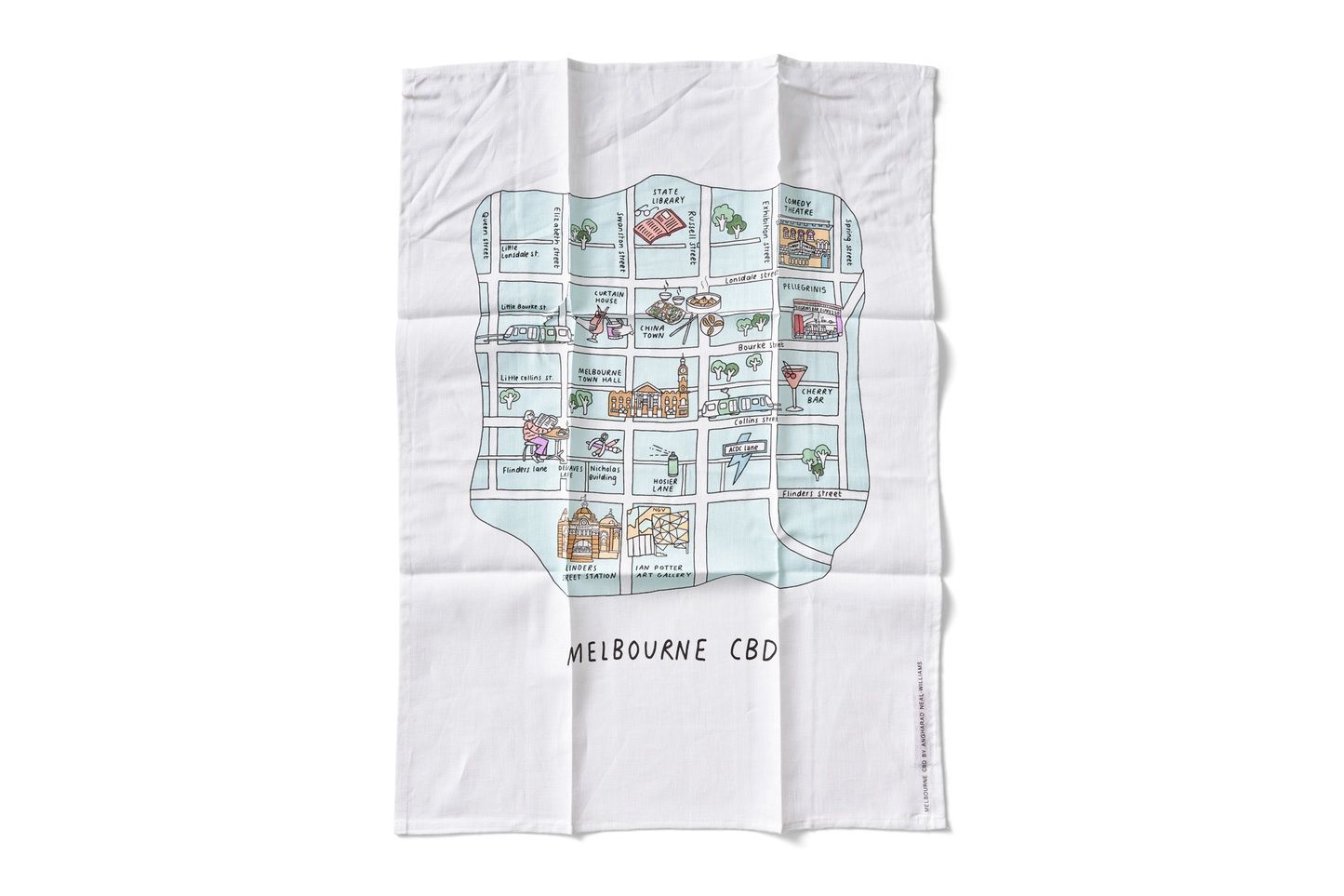 Melbourne CBD Tea Towel